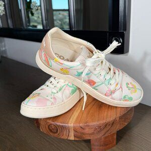 Coach Floral Canvas Tennis Sneakers | Size 7 (Runs Big) | Like New